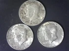 Lot of (3) 90% Silver 1964 Kennedy Half Dollar Coins 2 P mint 1 D mint