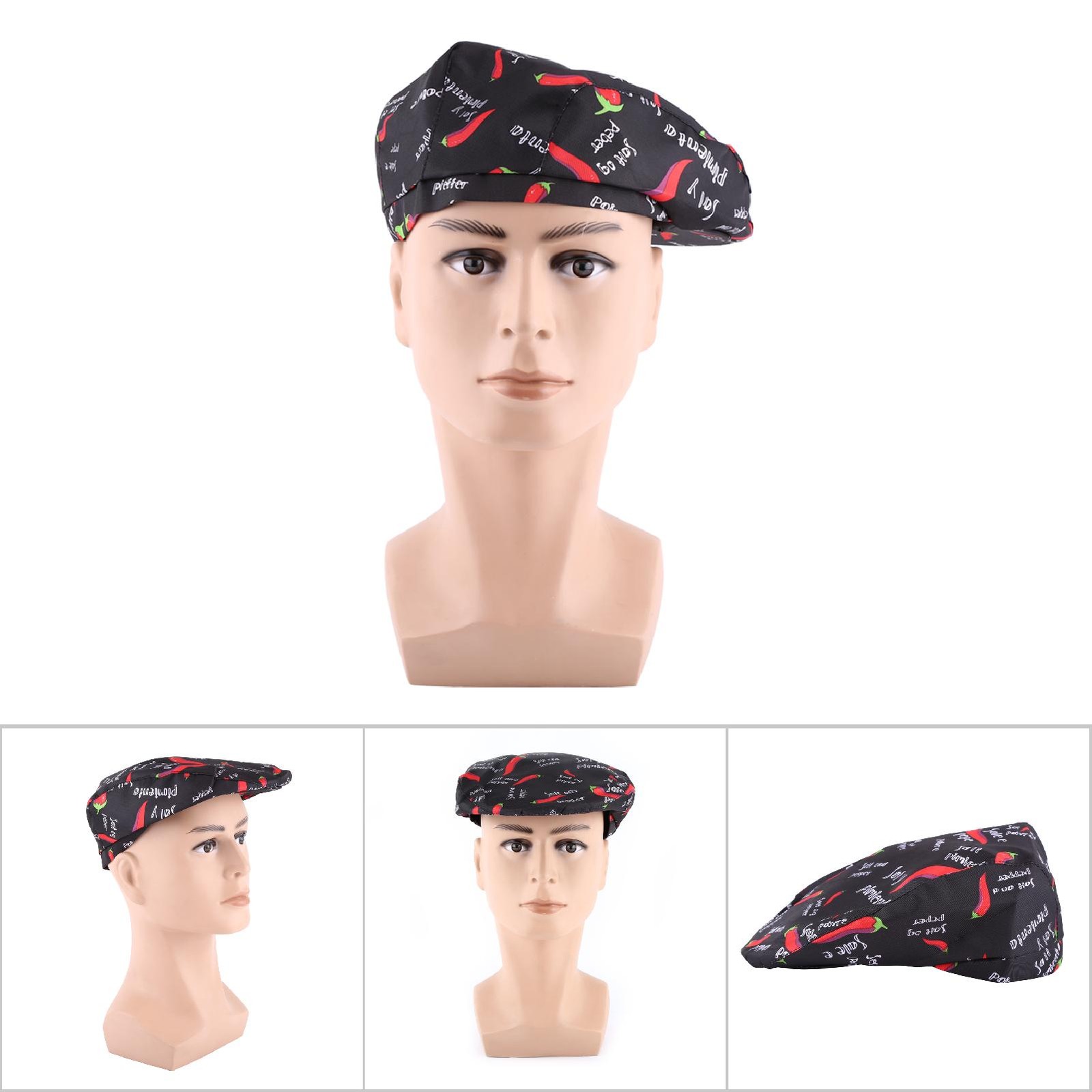 Men Women Chef Hat Catering Baker Attendant Cook Duckbill Beret Golf Caps Hot P