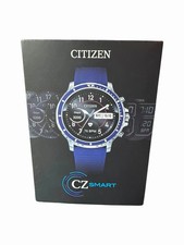 Citizen CZ Smart 46mm Stainless Steel Case with Blue Silicone Strap Smart Watch