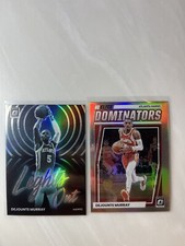 Dejounte Murray 2 Card Lot - Atlanta Optic Lights Out Holo Elite Dominators Holo