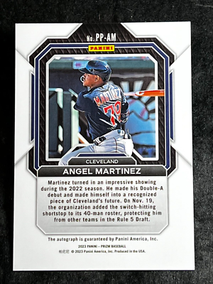 ANGEL MARTINEZ PANINI PRIZM auto 自筆 MLB 2023 Panini Potential Penmanship AUTO Angel Martinez, item 3 | eBay
