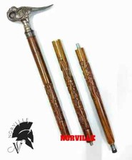 Solid Brass Designer Swan Handle Handmade Walking Wooden Stick Vintage Cane