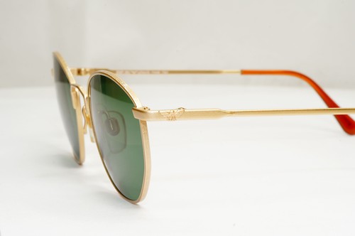 Emporio Armani Sunglasses 1997 Vintage Gold Green Metal Round 031 703 48mm B - Picture 10 of 12