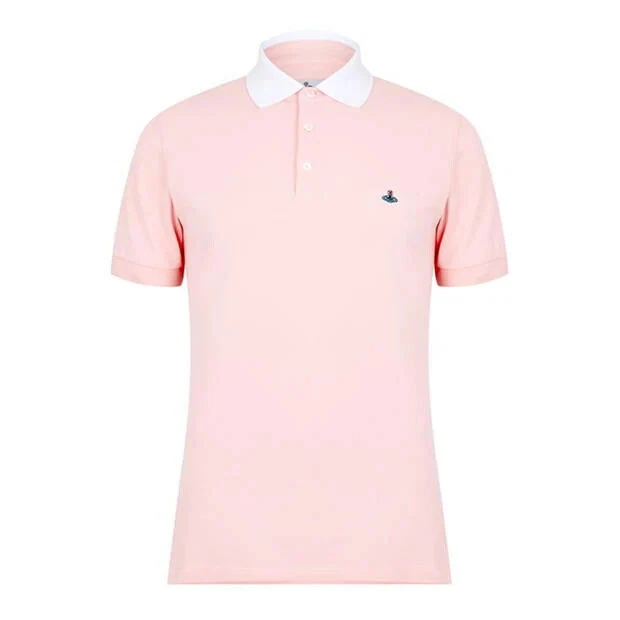 New Vivienne Westwood Organic Cotton 2H01000C J0009 Contrast Collar Polo Shirt