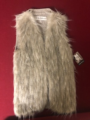 NWT Women's Natural SEBBY Faux Fur (Front Only)Color Natural Size S