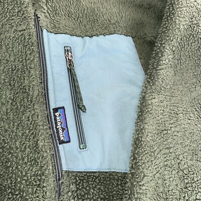 Patagonia Retro X Deep Pile Fleece Green Jacket Size S. Made In