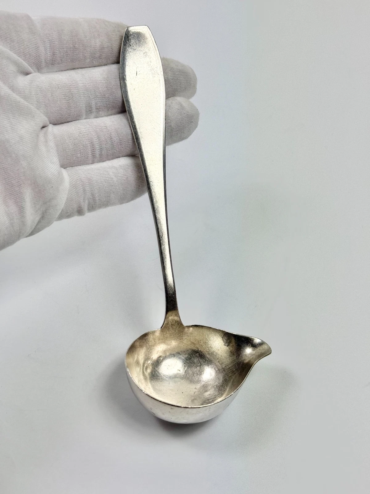 WWII British Military War Dept (W^D) Silver-Plated Sauce Ladle WM 530 Sheffield
