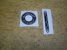 Schwinn Approved Stingray Bicycle 3 Speed Stik Shift Round Decal Set