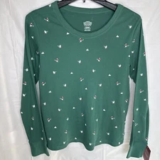Wondershop Holiday Edition Polarbear Sledding Long Sleeve Shirt Size Small