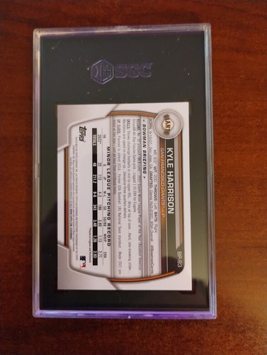 2023 Bowman #BP-93 Kyle Harrison Prospects SGC 9 Mint - Picture 2 of 2