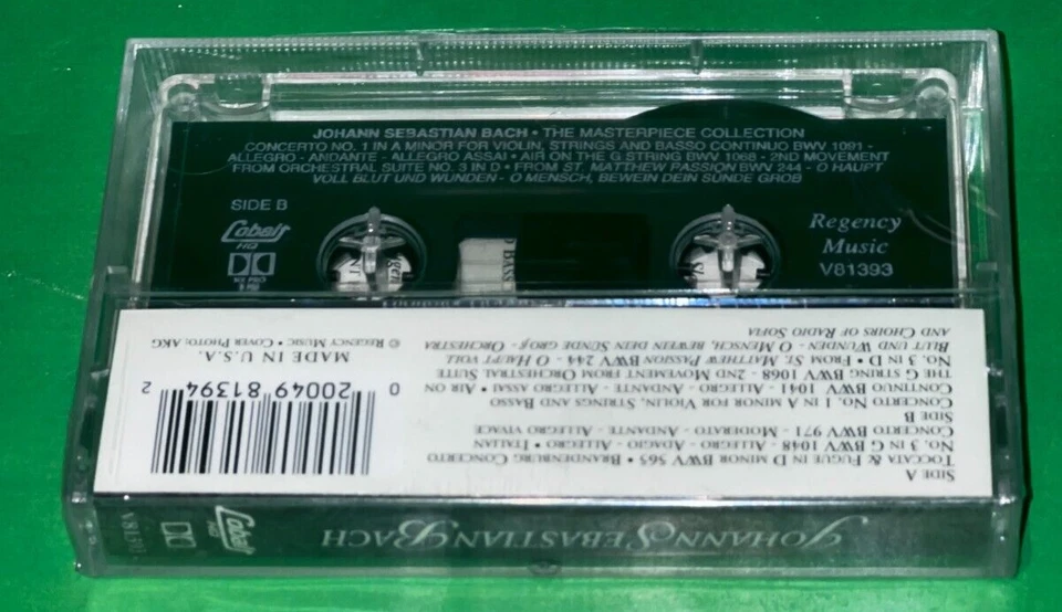 JOHANN SEBASTIAN BACH - THE MASTERPIECE COLLECTION-CASSETTE TAPE-New Unopened - Image 3 of 3