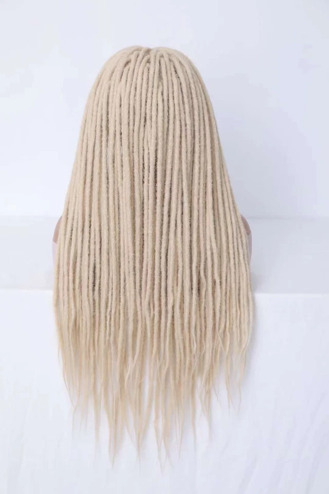 24-дюймовые длинные кружевные парики с дредлоком белые светлые плетеные парики для черных женщин - Изображение 2 из 4