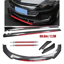 For Chevrolet Equinox Car Front Bumper Lip Spoiler Side Skirt Carbon Fiber Bod