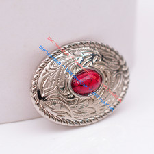 10X Bling Silver Western Saddle Tack Belt Prairie Dust Oval Conchos Leathercraft