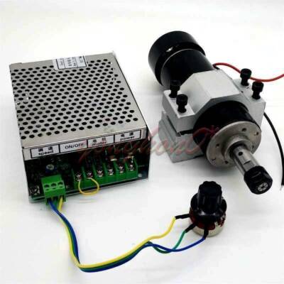 Clamp + CNC Air Cooled Engraver Spindle Motor + Speed Governor Controller ER11 0.5W