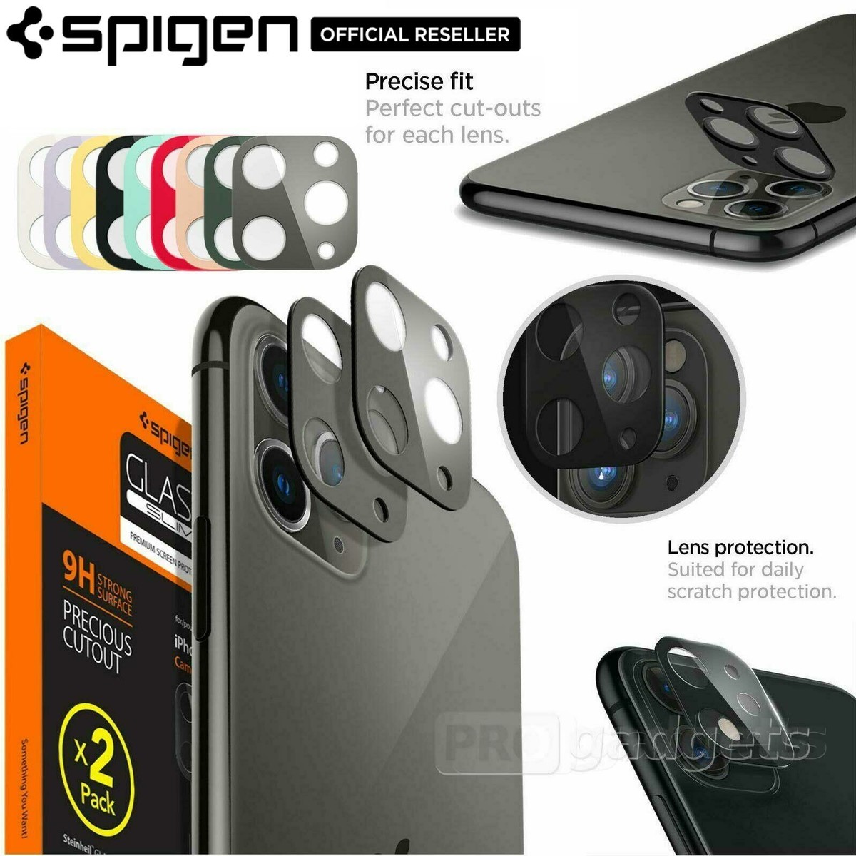 For iPhone 11 Camera Lens Protector SPIGEN GLAStR Tempered Glass