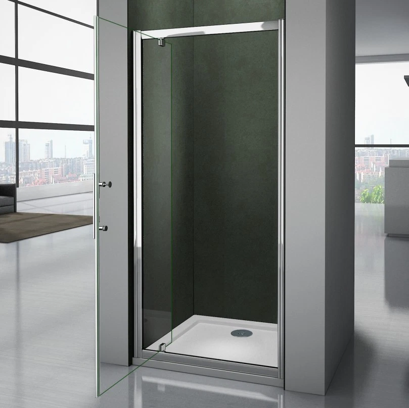 Pivot Shower Door Hinge Shower Screen Panel 700/760/800/900/1000mm Safety Glass - Image 3 of 4