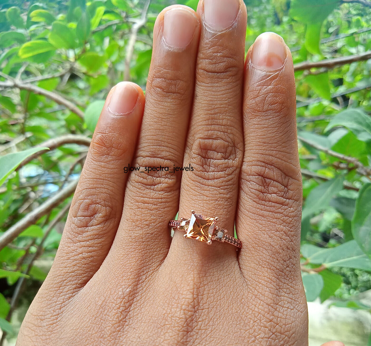 Princess Cut Carat Chocolate Diamond Engagement Ring Chocolate