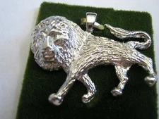 New Old Stock FORSTNER STERLING 1960s-70s Charm LEO Lion 1 3/8" $34.50 Tag