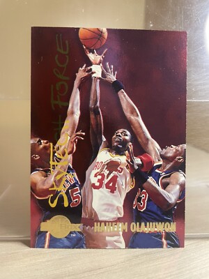1994-95 Skybox Skytech Force #SF19 Hakeem Olajuwon Houston Rockets Card!!