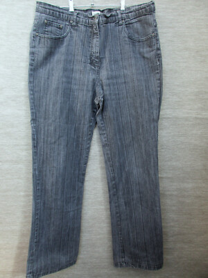 Damen Jeans   v Canda Vintage Jeans Gr 48 in grau gestreift