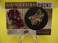 2014-15 Upper Deck Trilogy Signature Pucks #SPBG Brandon Gormley 