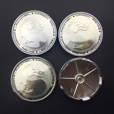 4pcs 68mm Dragon Racing Sport Wheel Center Hub Cap Badge Emblem Sticker Decal