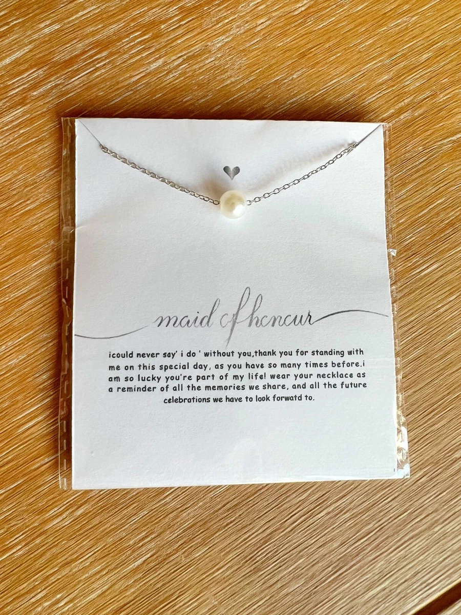 Maid of honour best sale necklace