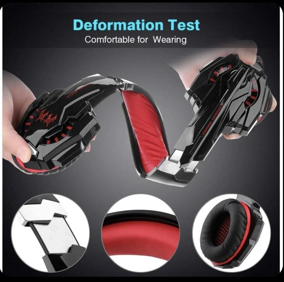 Gaming Over-Ear Headset for PS5 PS4 Switch Xbox One, Gaming Clear Sound Headsets - Image 2 of 4