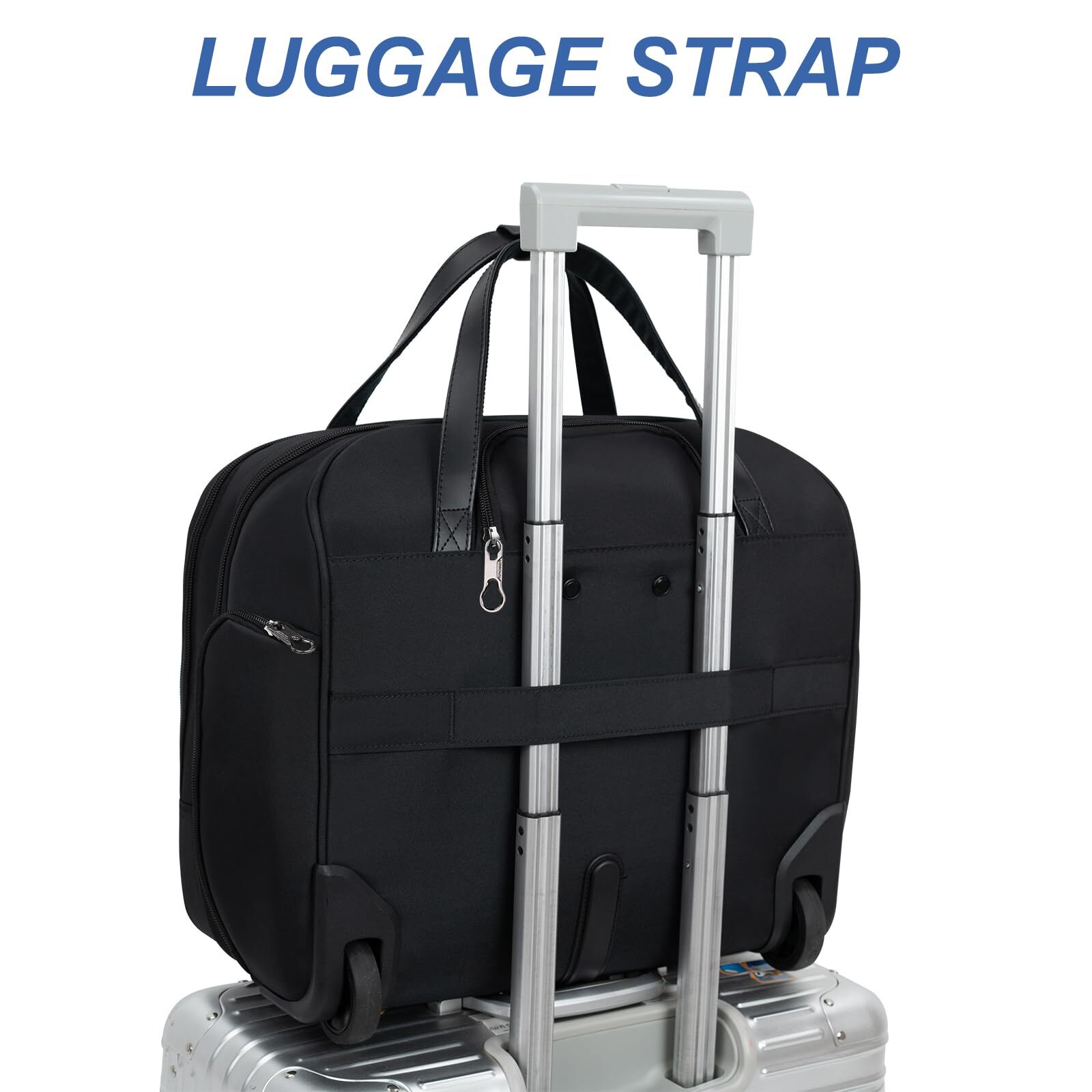 KROSER Rolling Laptop Bag Premium Rolling Laptop Briefcase Fits Up to