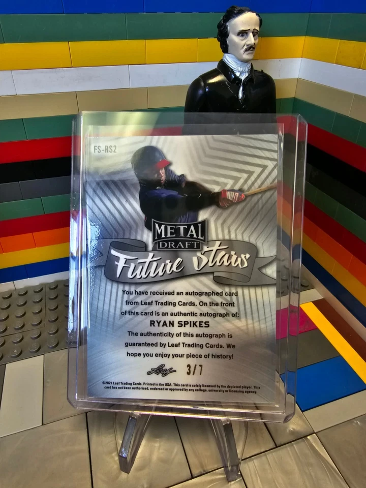 2021 Leaf Metal Draft Ryan Spikes Future Stars Auto Orange Parallel /7 - Image 2 of 2