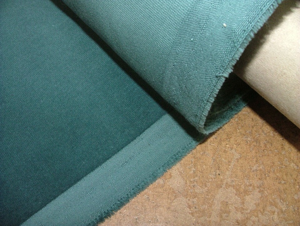 6 Metre Romo Prussian Blue Velvet Fabric Curtain Upholstery Cushion eBay