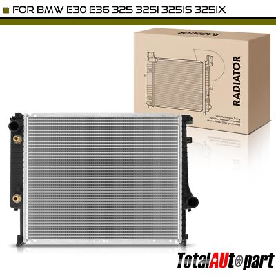 Radiator w/ Trans Oil Cooler for BMW E30 E36 325 325i 325is 325iX 1988-1991 2.5L