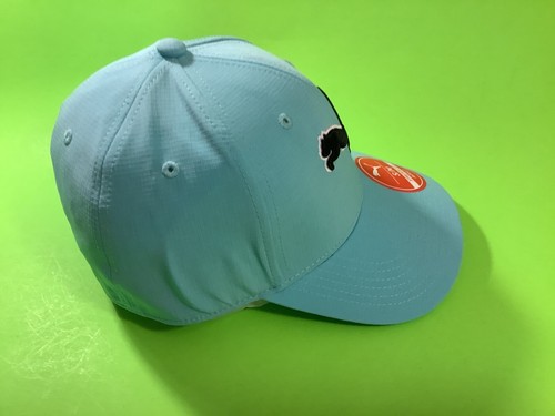 New PUMA Stretch Fit Adult Hat Size S/M Aqua Blue w/Black, White - Picture 3 of 12