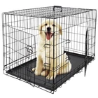  36" Dog Crate for Large Dogs Folding Mental Wire Crates Dog Kennels Black