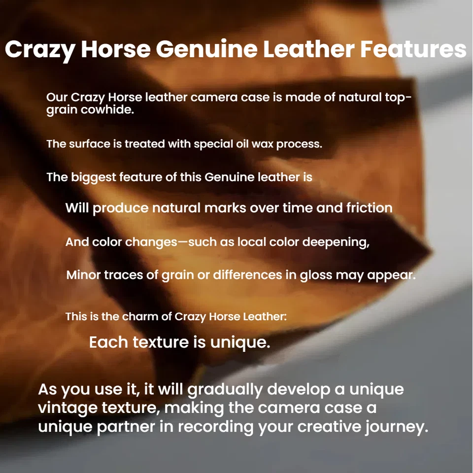 Funda para Sony Nex-6 Nex6 Cuero Genuino Real Media Cámara Estuche Bolsa Cubierta Foto 2 de 2