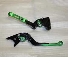 Leve Richettabili Frizione Freno Kawasaki Z750 Z800 Z1000 ZX6R ZX10R Nero Verde