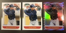 2021 Donruss Alex Rodriguez 3 Card Lot (Red Foil /2021, Base All Star SP, Base)