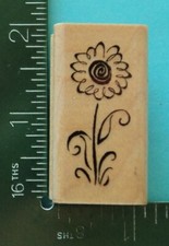 Inkadinkado LONG STEMMED FLOWER DAISY Rubber Stamp Summer Garden