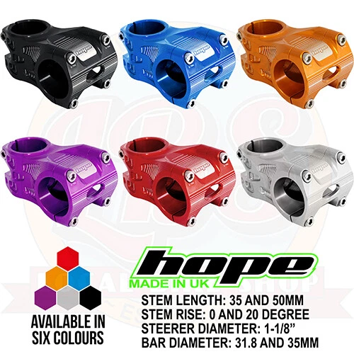 Hope AM Stem 1-1/8" Steerer - All colors and options - Brand New  - Image 4 of 4