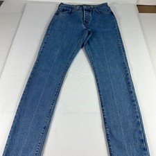 Levi's Jeans Women's 24x30 Big E 501 Skinny Stretch Jive Depths Blue Faded Denim