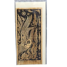 Thailand Traditional Art of Hand Of The Buddha 8.5"x4" Greeting Card Elephant