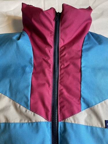 Powderhorn Goose Down Filled Ski Jacket Youth Size 12 Full Zip Pockets Blue/Gray - Picture 5 of 12