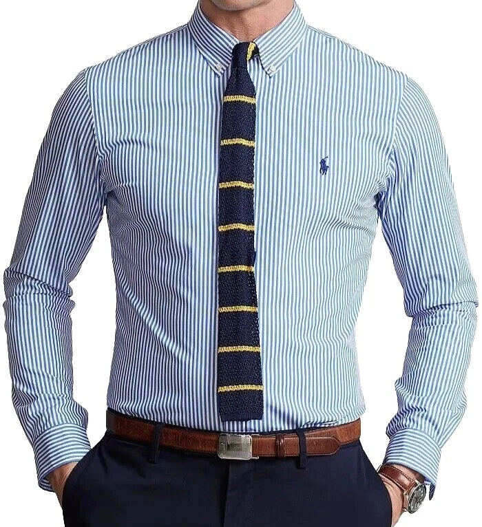 Polo Ralph Lauren Long Sleeve Slim Casual Button-Down Shirts for Men