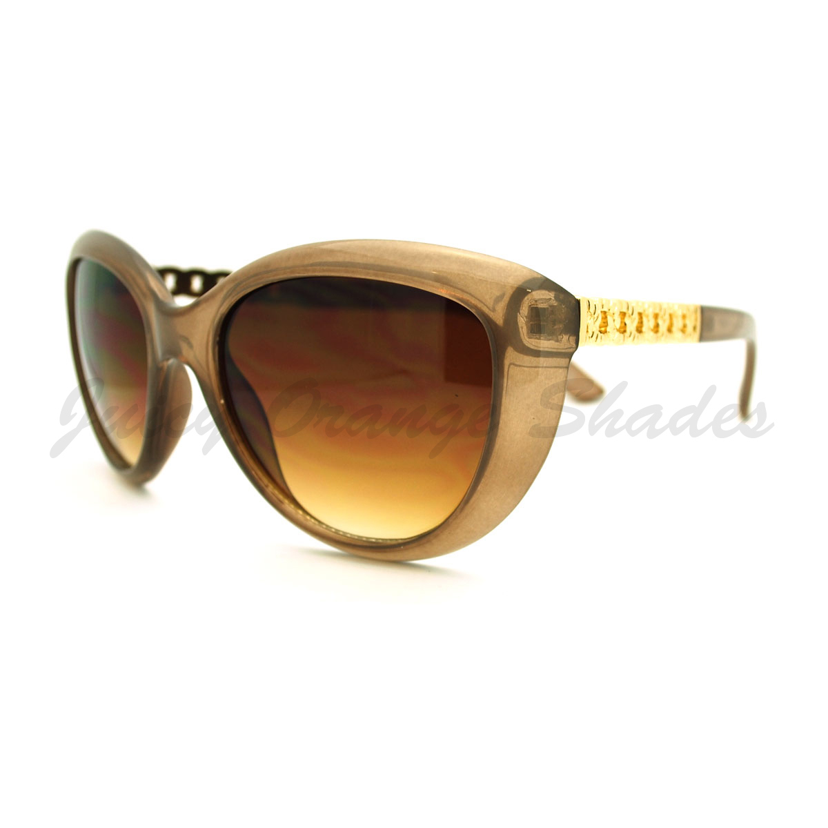 Metal Cat Eye Sunglasses with Logo Temples, UV Protection, Prescription-Ready 115_6c94aa1b-7ca6-4a86-b2dd-  main image 2