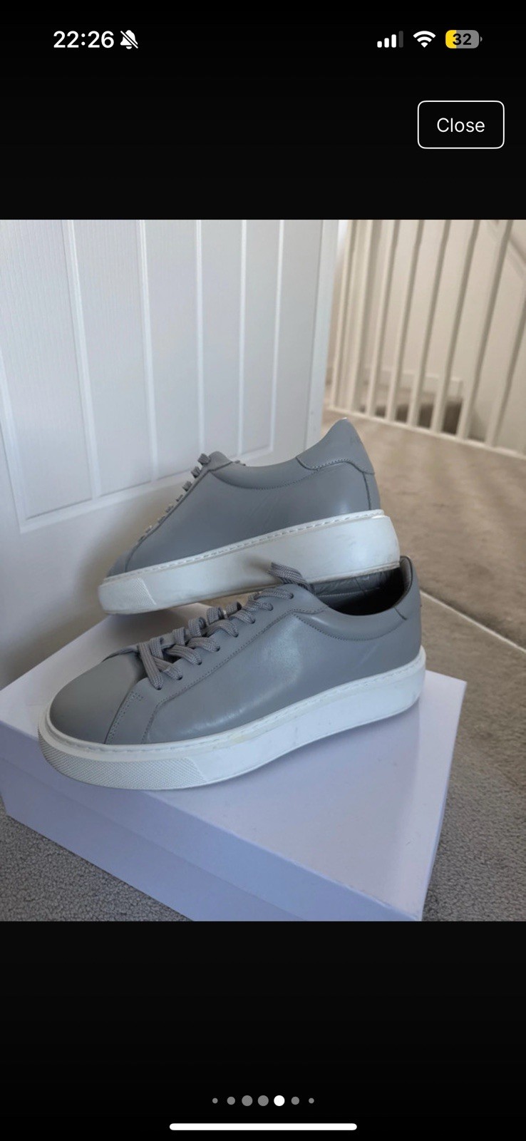 Men’s Arne Essential Leather In Grey Size 9 UK image 3