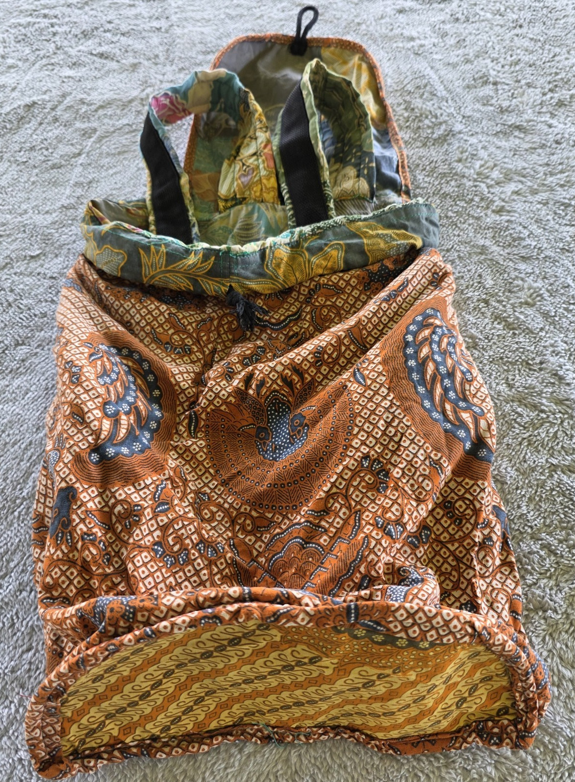 Boho Patchwork Cotton Backpack Drawstring Rucksac… - image 10