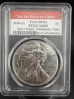 2020 (S) PCGS MS69 $1 Silver Eagle - Emergency Issue - First Strike