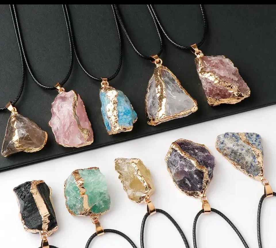 Colgantes de estrellas Merkaba de piedras preciosas de oro envueltos a mano para hacer joyas collar Foto 4 de 4