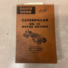 Cat Caterpillar 12 Parts Manual Book Catalog List Motor Grader Sn 73g1-3301 59h